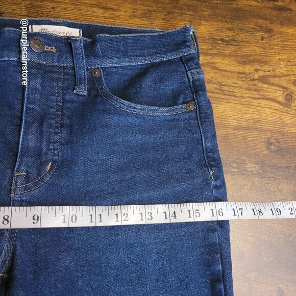 Madewell Jeans 28 Skinny 9" Mid Rise Woodland Wash MA938 Tummy Control Stretch - Picture 9 of 13